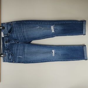Cosmic Blue Love Adrianne Distressed Jeans 28 Slim Boyfriend